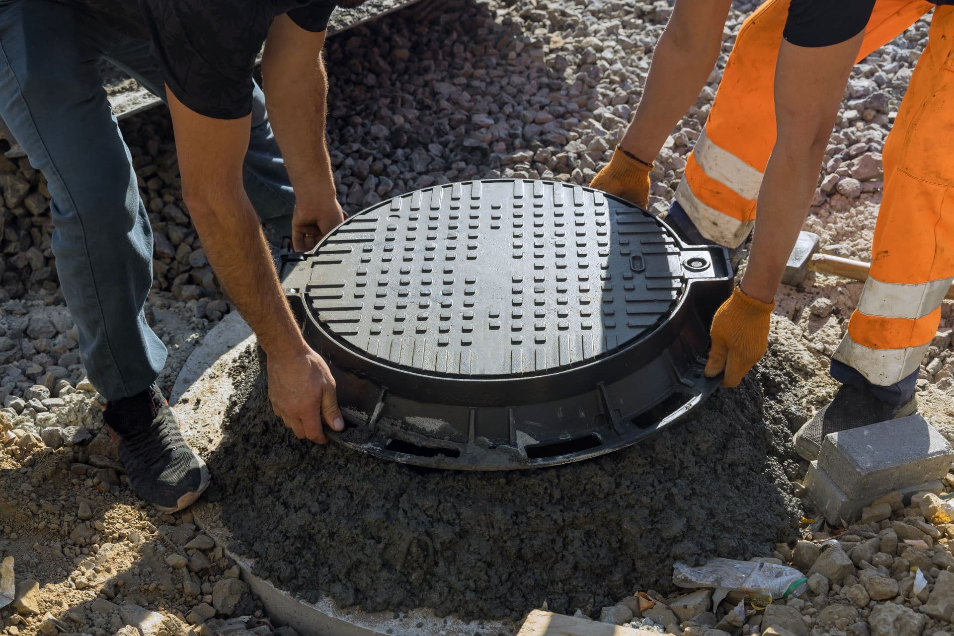 bigstock-A-Worker-Installs-A-Sewer-Manh-438386708-min